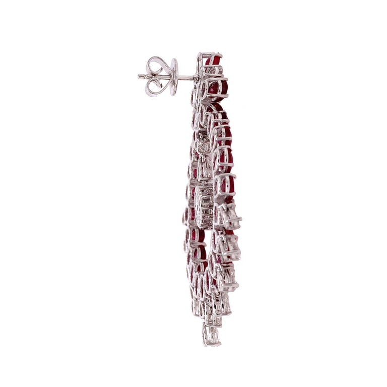 Ruchi New York Ruby and Diamond Chandelier Earrings For Sale at 1stDibs
