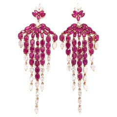 Ruchi New York Ruby and Diamond Chandelier Earrings Ruchi New York Ruby and Diamond Chandelier Earrings
