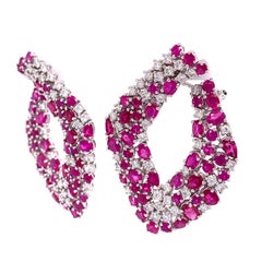 Ruchi New York Ruby and Diamond Earrings