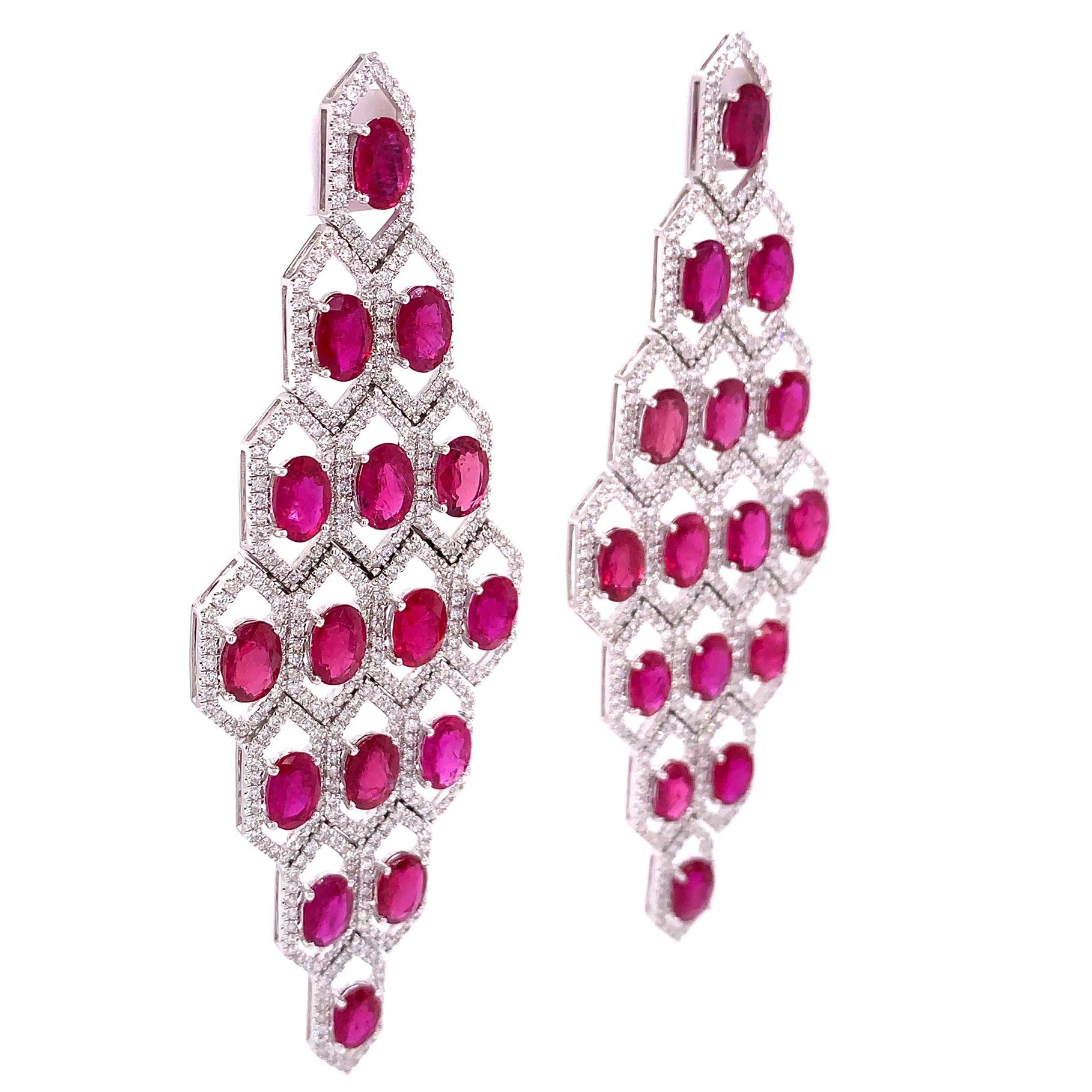 ruby earring men