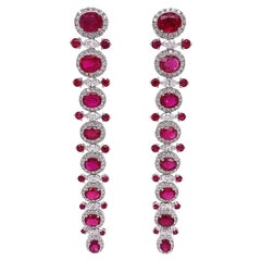 Ruchi New York Ruby and Diamond Earrings