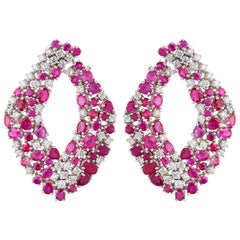 Ruchi New York Ruby and Diamond Earrings