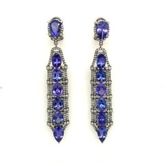 Ruchi New York 18k Gold Tanzanite & Diamond Bow Tie Earrings