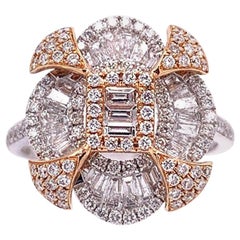RUCHI Mixed-Shape Diamond Two-Tone Gold Cocktail Ring