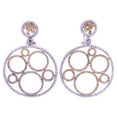 Ruchi New York White and Yellow Diamond Bubble Earrings