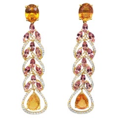 Ruchi New York Yellow Sapphire with Pink Tourmaline and Diamond