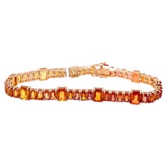 RUCHI Ombré Gelb und Orange Saphir Gelbgold Tennis Link Armband