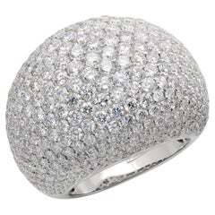 RUCHI Pavé Diamant Weißgold Dome Cocktail Ring