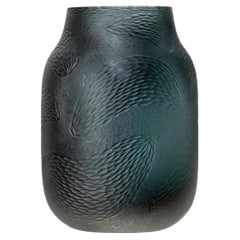 Rückl Hand-Cut Crystal Glass Vase "Meret" Green