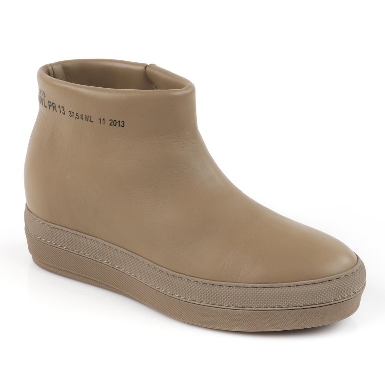RUCO LINE 2013 Jean Nouvel "Pure" Militare Leather Industrial Ankle Boot  NIB For Sale at 1stDibs