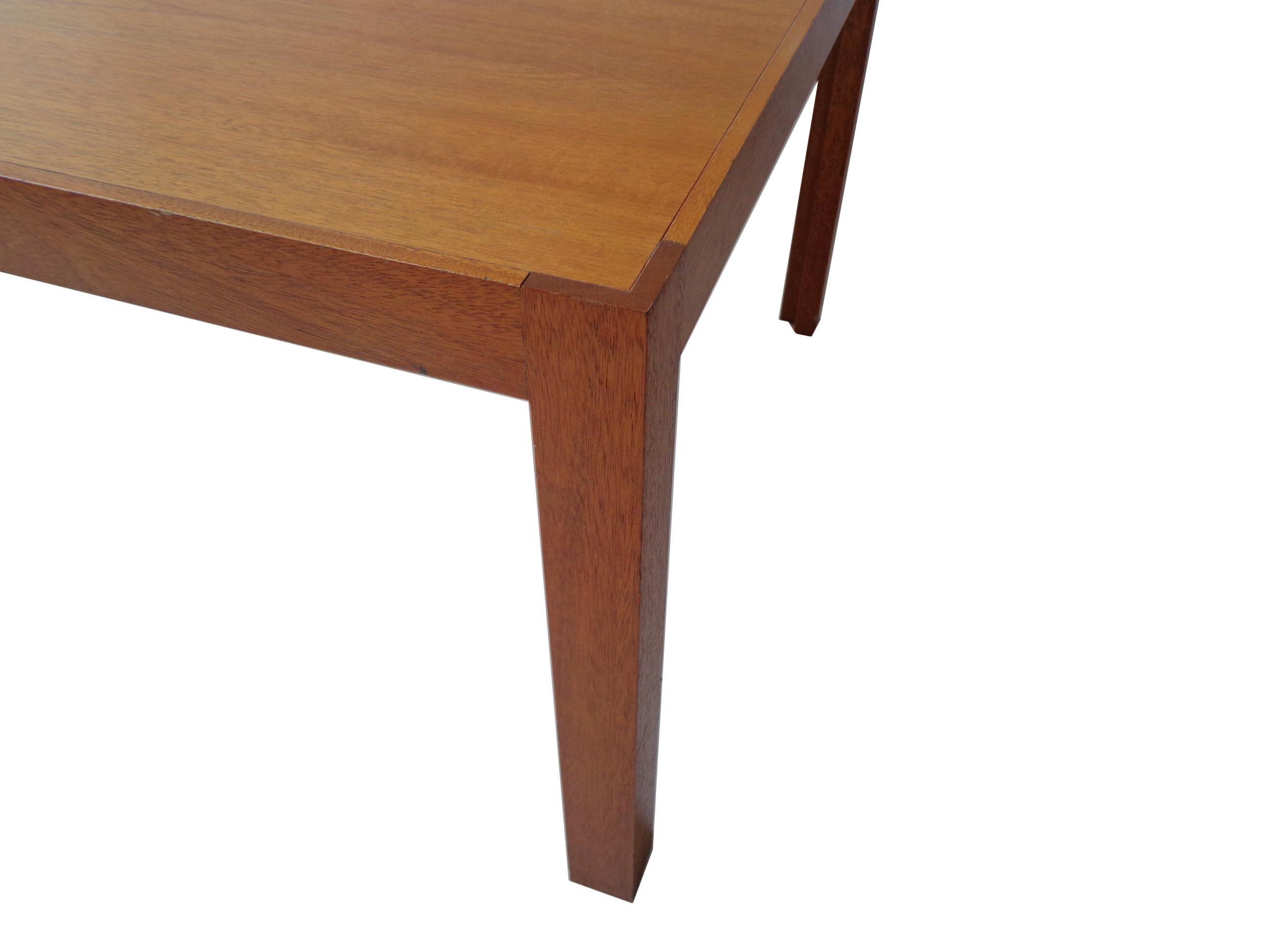 This coffee or sidetable, model Kongeserie is made in mahogany. Original and in very good condition.
Rud Thygesen & Johnny Sørensen won in 1969 1st prize in a competition held by the Copenhagen Cabinetmakers’ Guild. Then received King Frederik IX