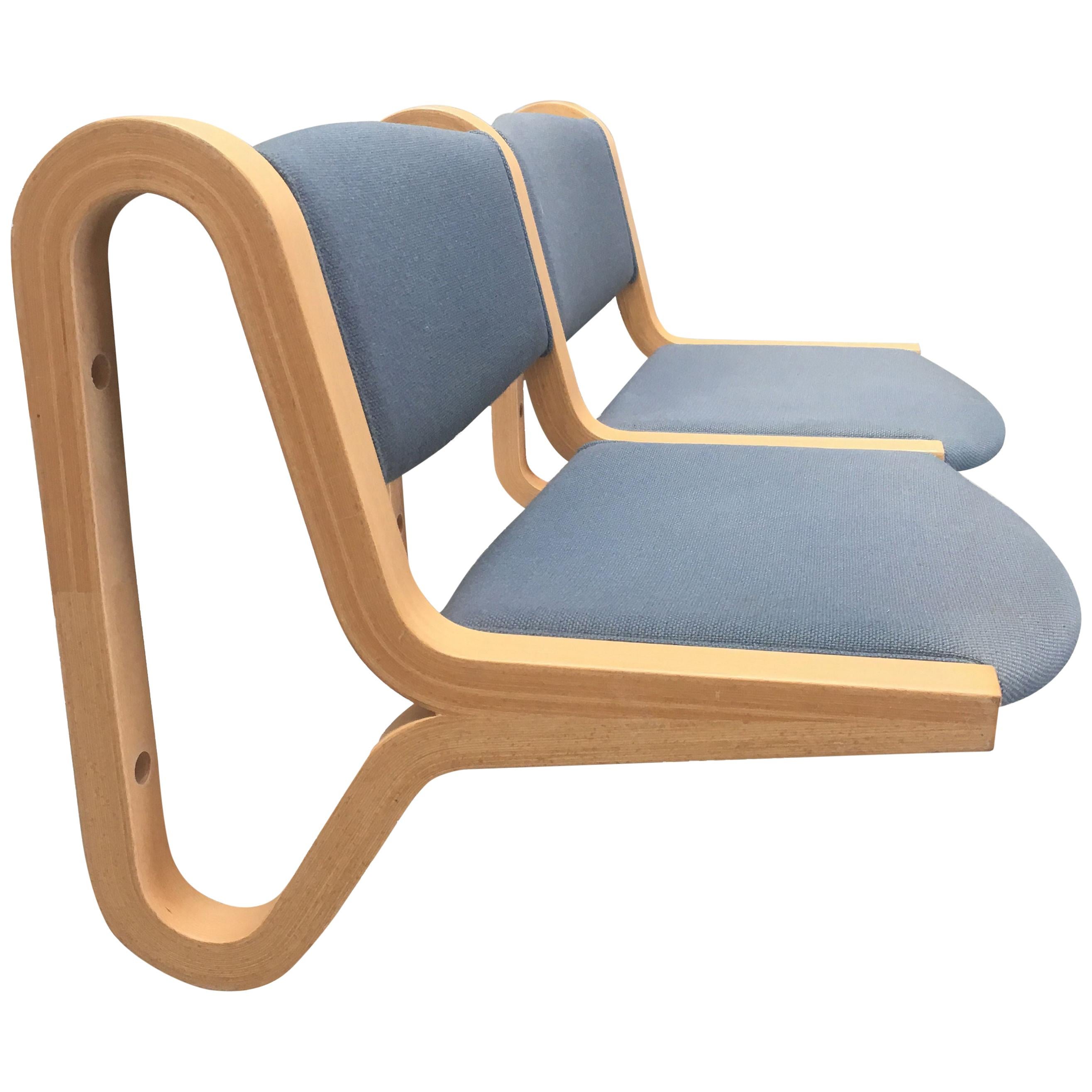 1970's Rud Thygesen and Johnny Sørensen Wall Mounted Two Seat Bench