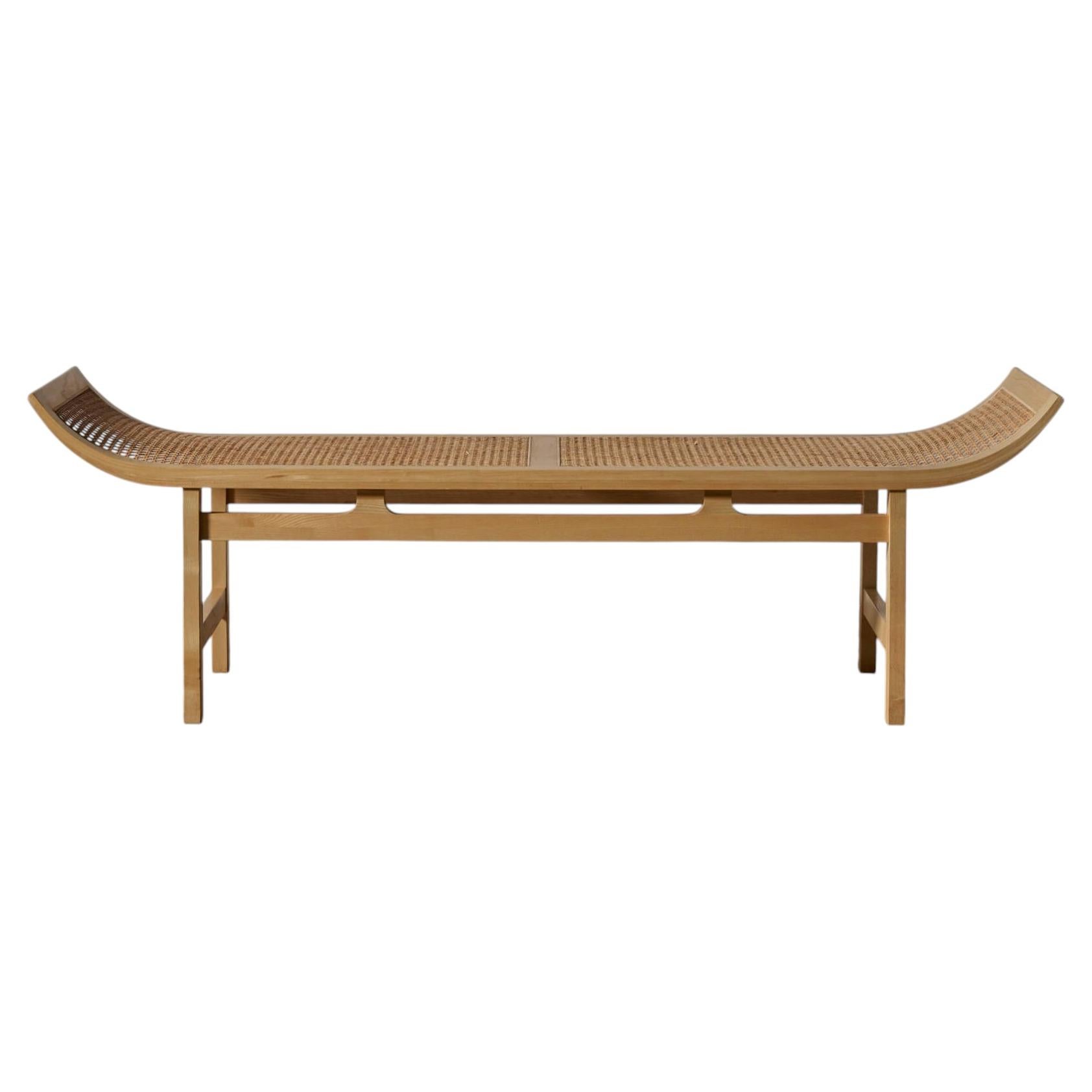 Rud Thygesen Ashwood and Cane Bench For Sale