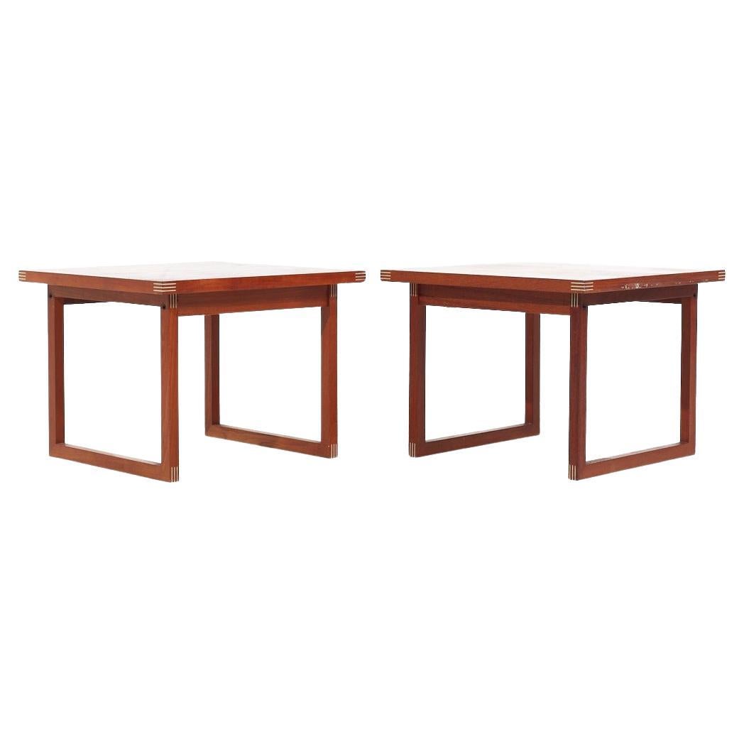 Rud Thygesen for Heltborg Møbler Mid Century Danish Teak Side Tables - Pair For Sale