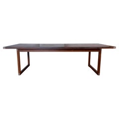 Rud Thygesen for Heltborg Møbler Rosewood and Aluminum Coffee Table, Late 1960s