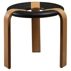 Rud Thygesen & Johnny Sørensen 'Doughnut' Tripod Stool in Oak, 1970s