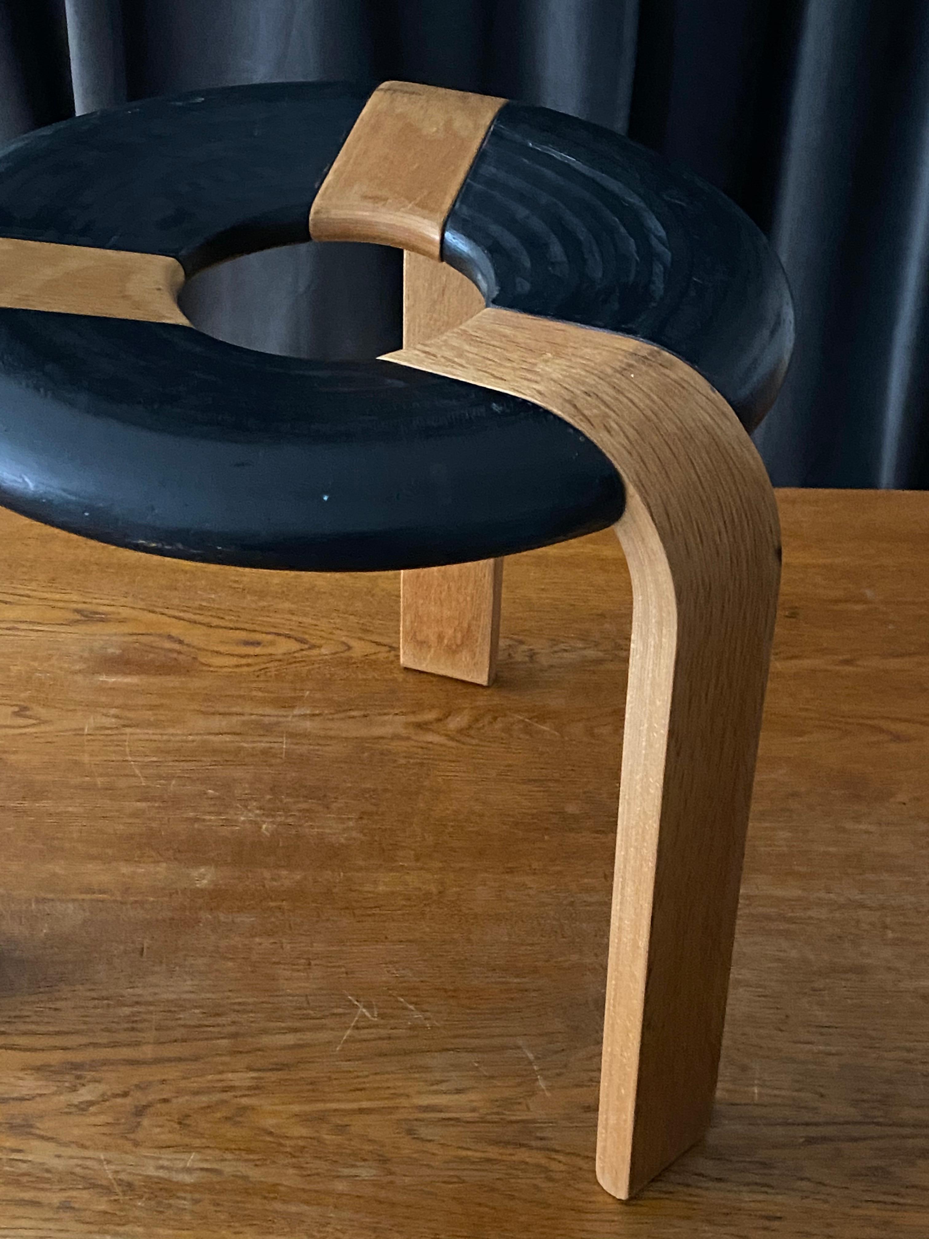 Rud Thygesen, Stools, Oak, Black Painted Oak, for Magnus Olsen, Denmark, 1971 1