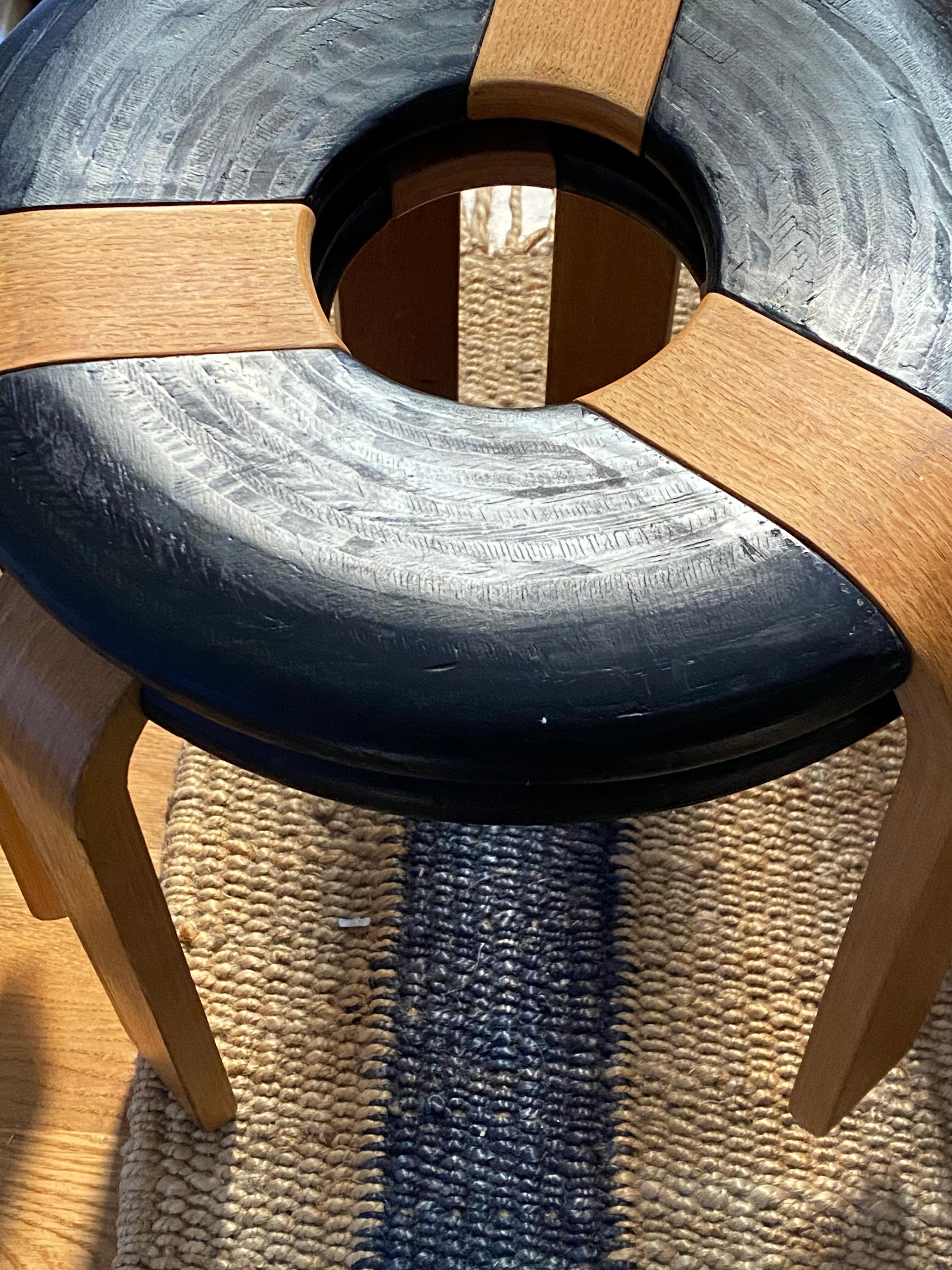 Rud Thygesen, Stools, Oak, Black Painted Oak, for Magnus Olsen, Denmark, 1971 3