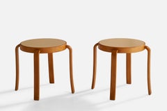 Rud Thygesen, Taburetes, Roble, Laminado, Dinamarca, Años 60