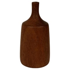 Rude Osolnik Originals Turned Wood Mahogany Miniature Weed Pot Vase