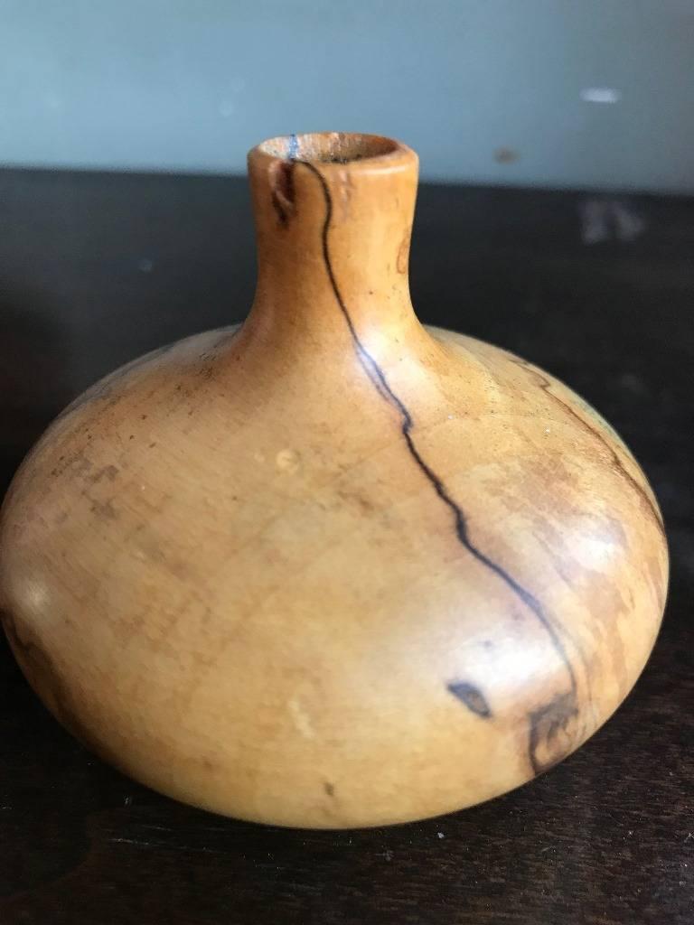 Modern Rude Osolnik Rare Pale Wood Turned Vessel / Vase
