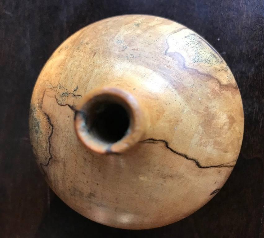 20th Century Rude Osolnik Rare Pale Wood Turned Vessel / Vase