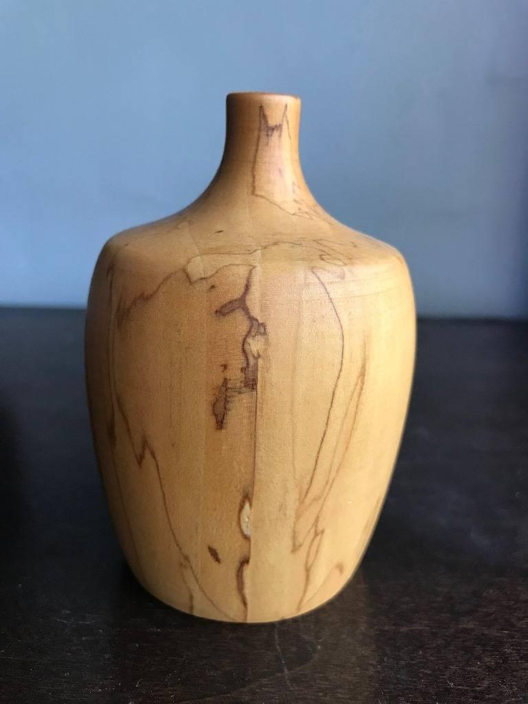 American Rude Osolnik Rare Pale, Gum Wood Turned Vessel / Vase