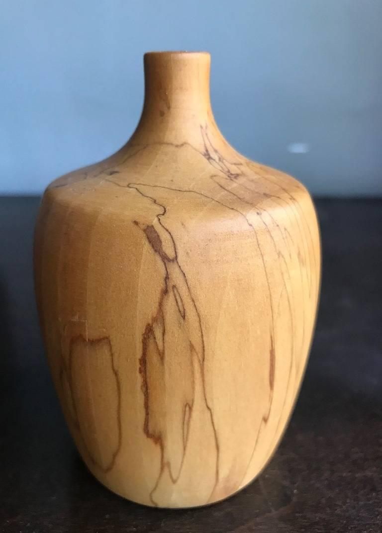 20th Century Rude Osolnik Rare Pale, Gum Wood Turned Vessel / Vase