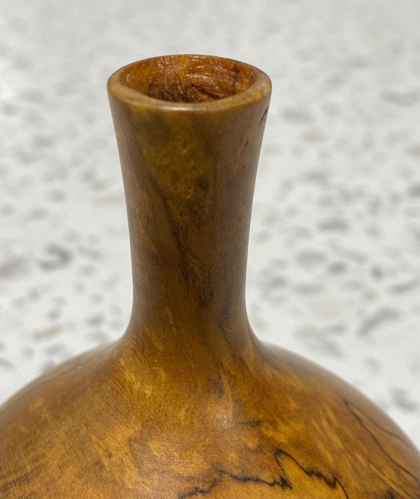 Rude Osolnik firmato Mid-Century Modern Vaso di Bud Weed in legno tornito in vendita 2