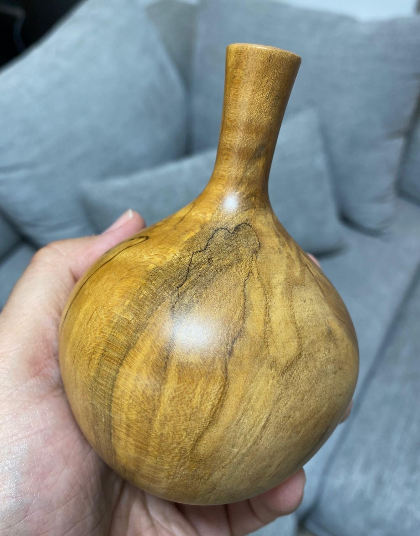 Rude Osolnik firmato Mid-Century Modern Vaso di Bud Weed in legno tornito in vendita 6