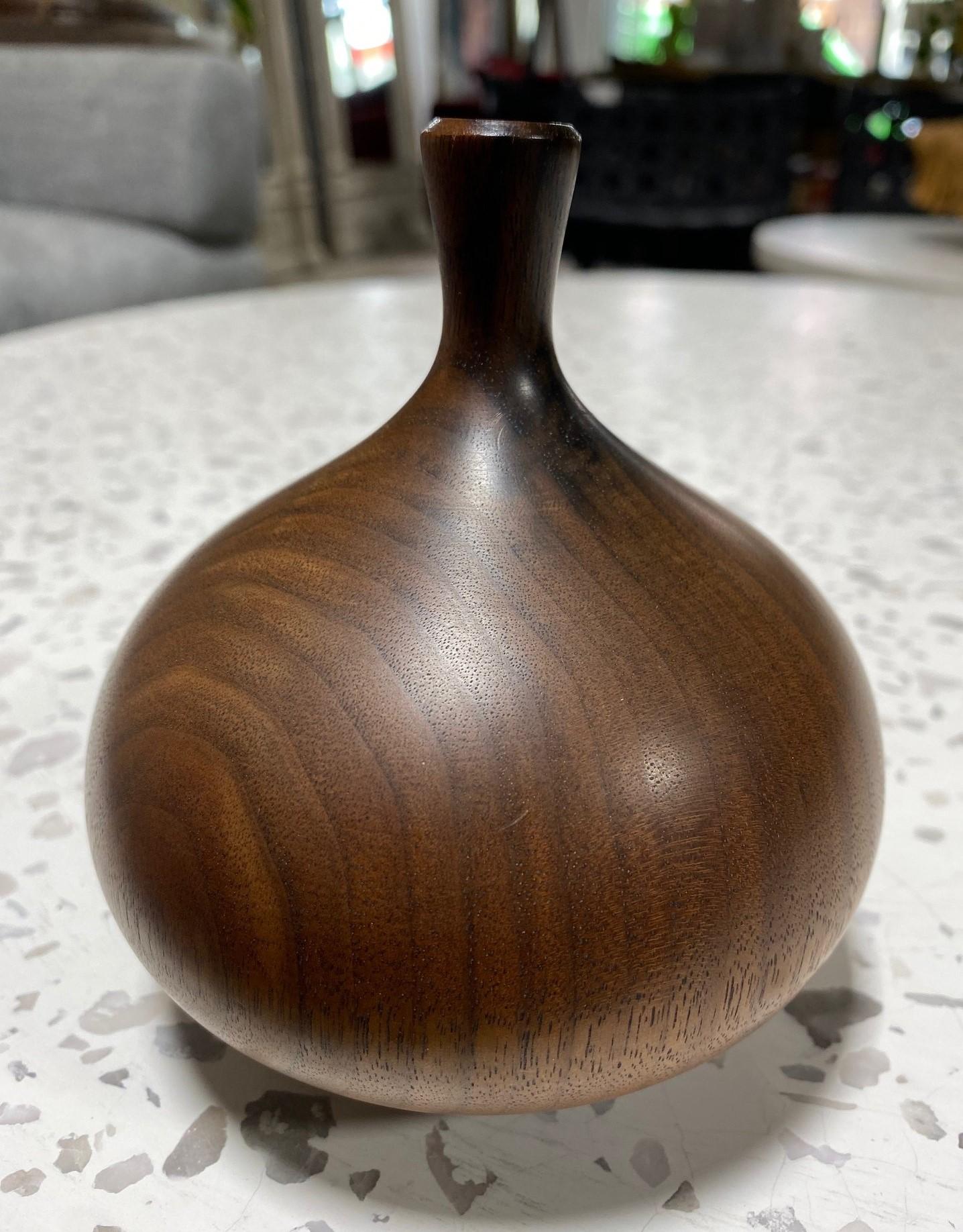 walnut vase