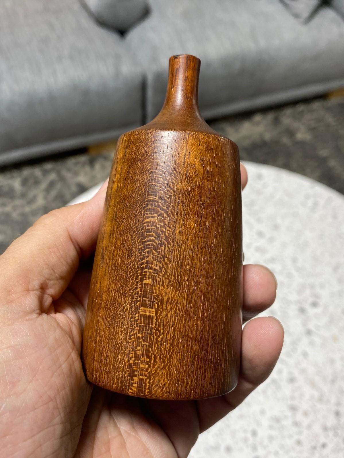Rude Osolnik Signed Mid-Century Modern Wood Turned Sculptural Bud Weed Vase 6
