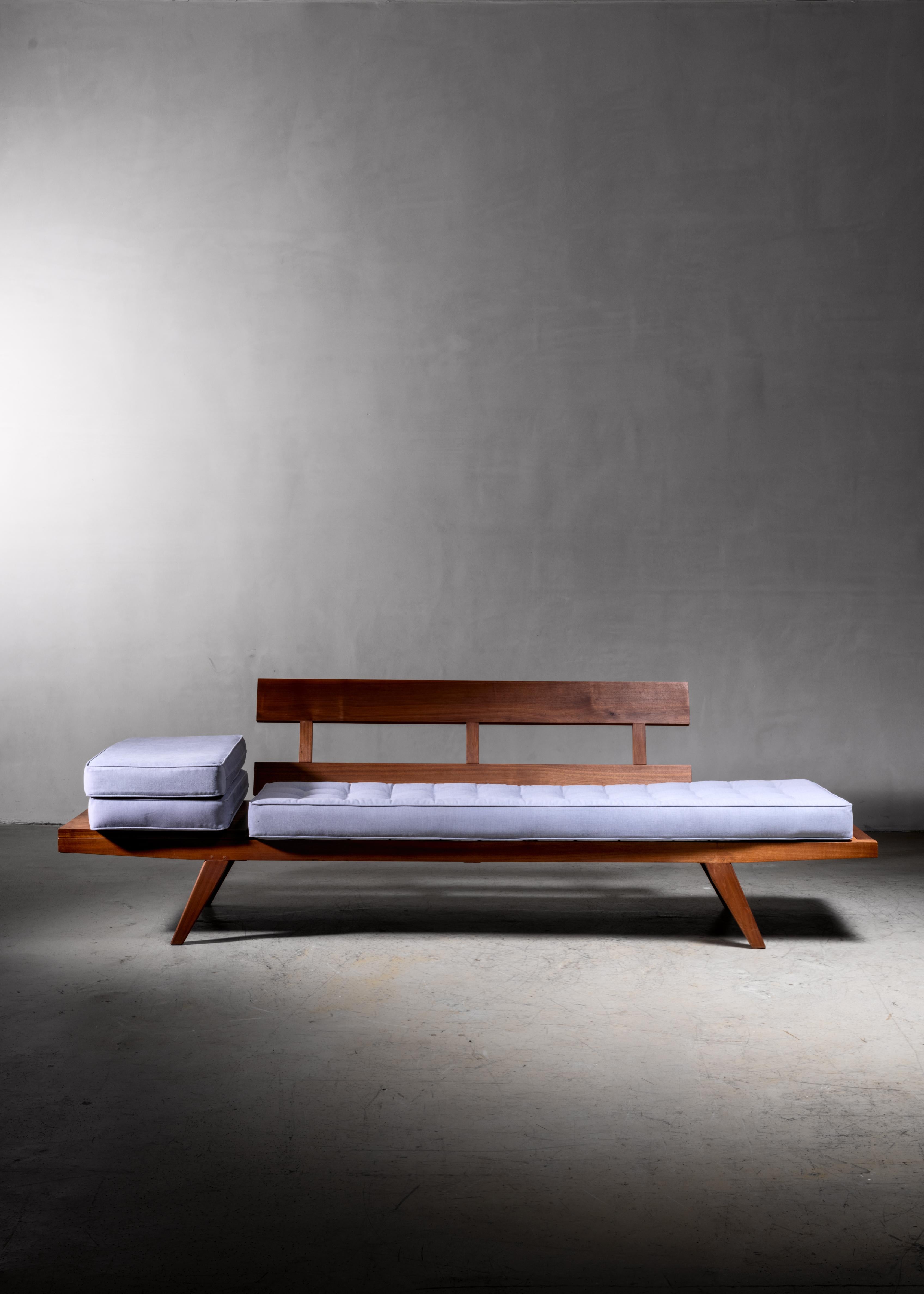 American Rude Osolnik Studio Crafted Wooden Sofa, USA, 1960s For Sale