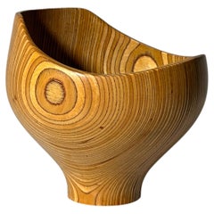 Rude Osolnik Turned Bullseye Bowl Form in Laminated Baltic Birch Plywood 1984