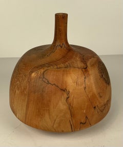 Rude Osolnik Wood Turned Weed Pot Vase Signed Osolnik Originals Buckeye