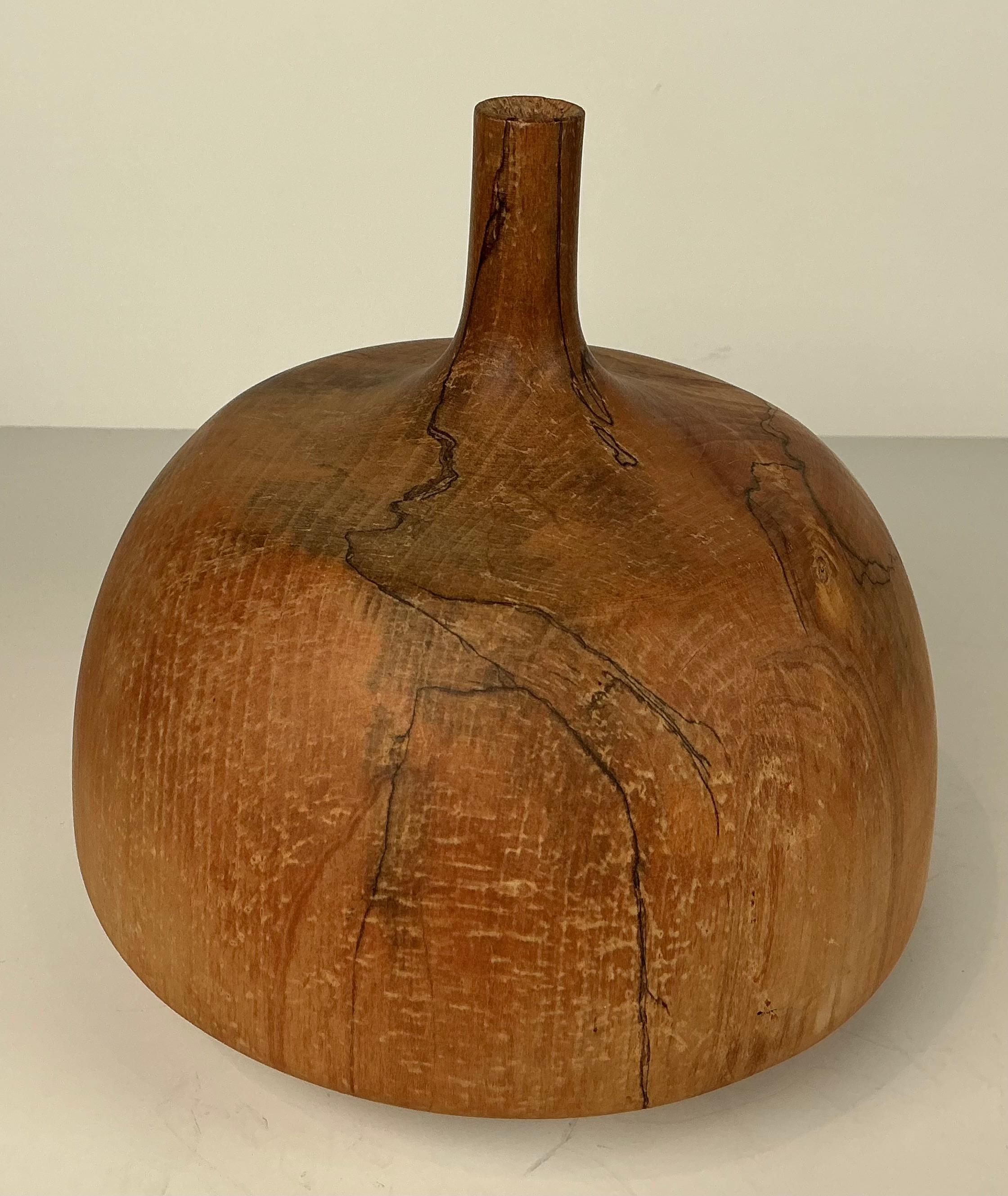 Mid-Century moderno Rude Osolnik, vaso in legno tornito con erbacce, firmato Osolnik Originals Buckeye in vendita