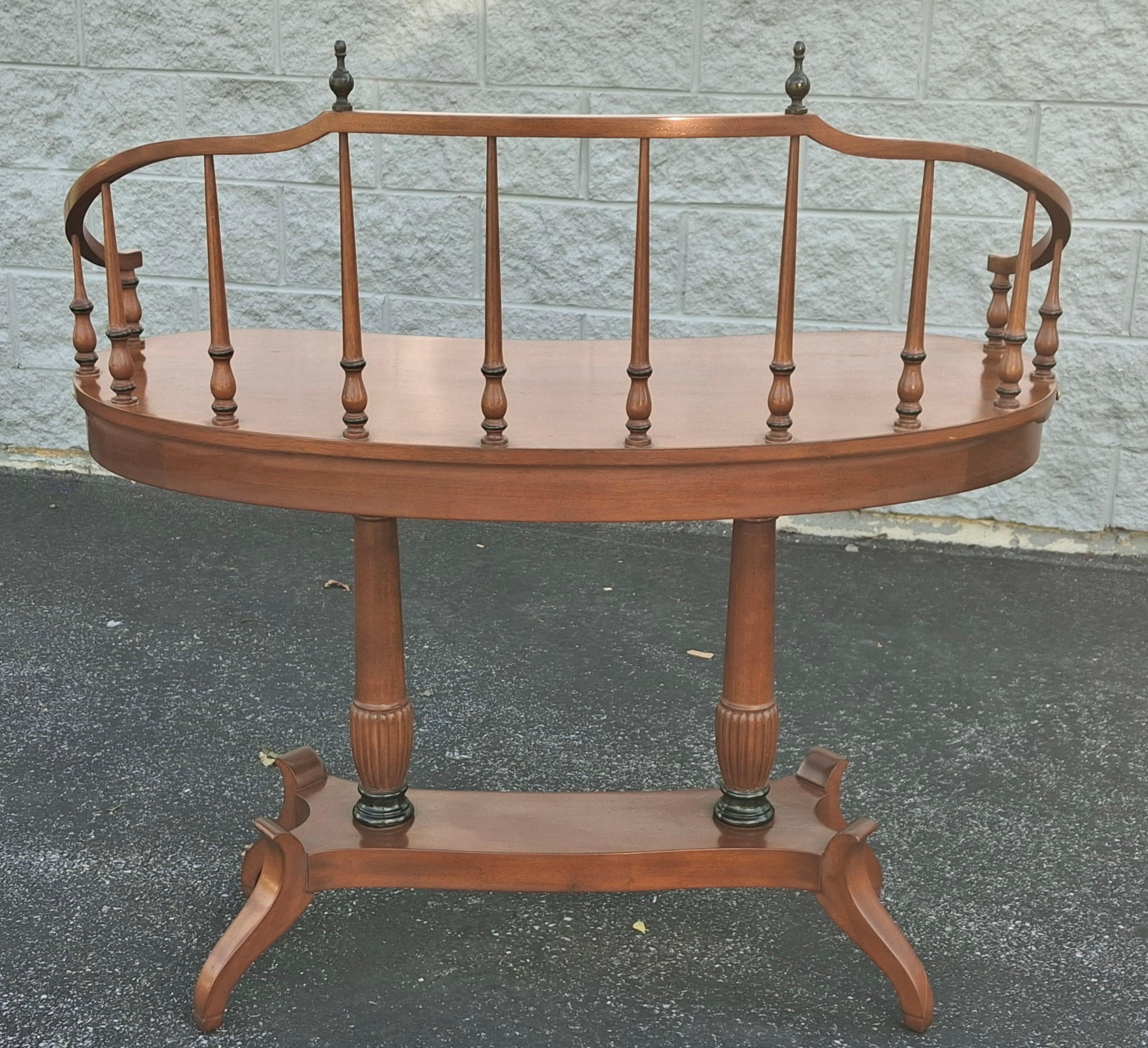 Ruder Brothers New York Duncan Phyfe Style Mahogany Kidney Desk For Sale 5