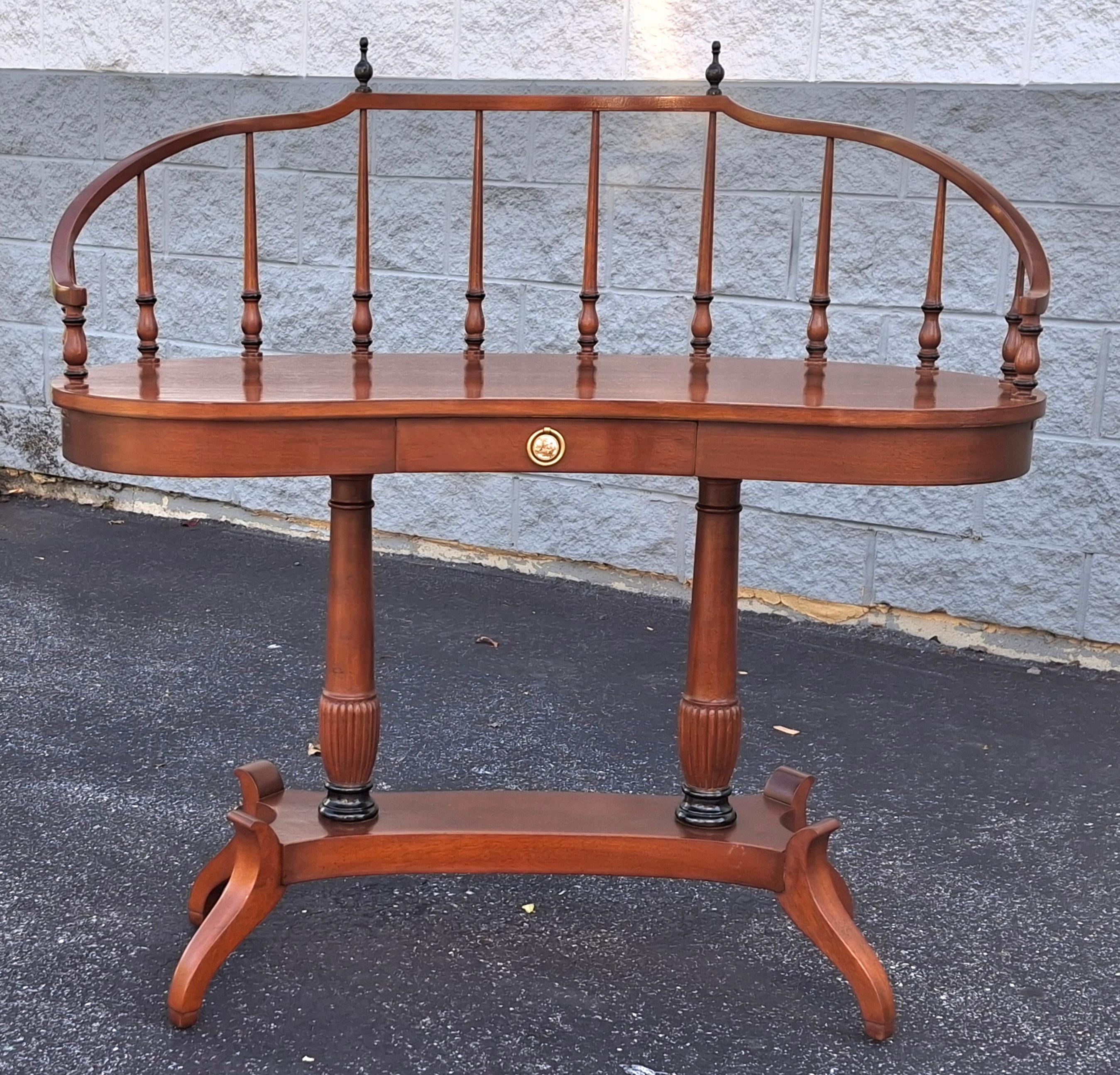 Other Ruder Brothers New York Duncan Phyfe Style Mahogany Kidney Desk For Sale