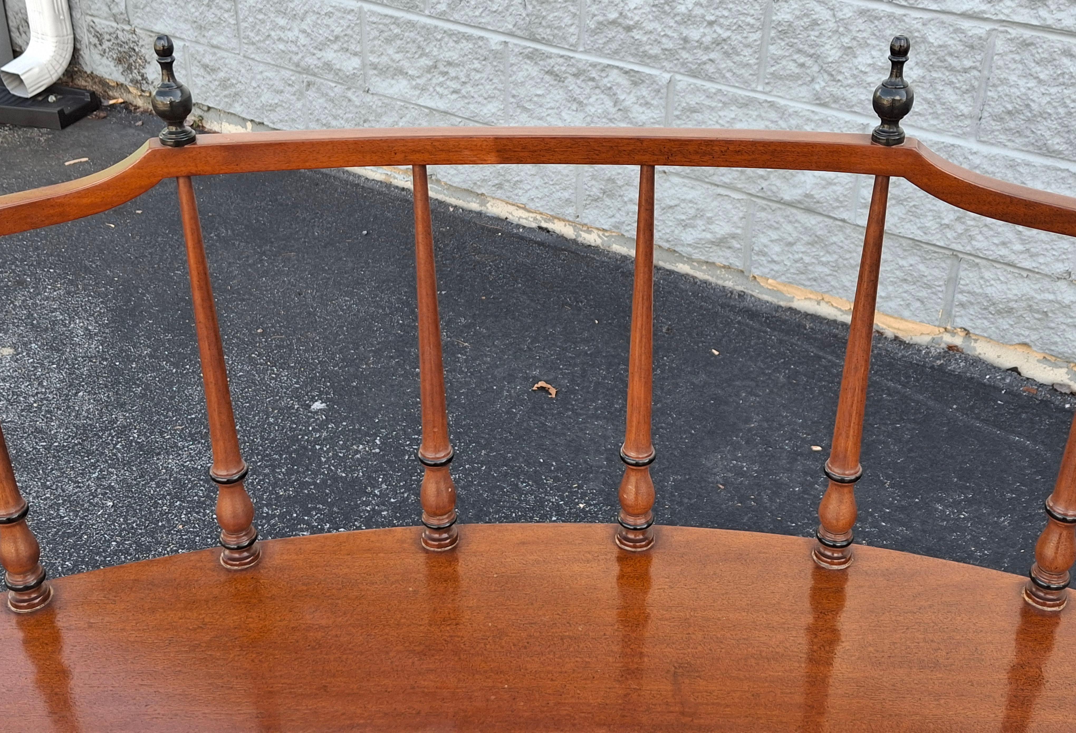 Ruder Brothers New York Duncan Phyfe Style Mahogany Kidney Desk In Good Condition For Sale In Germantown, MD