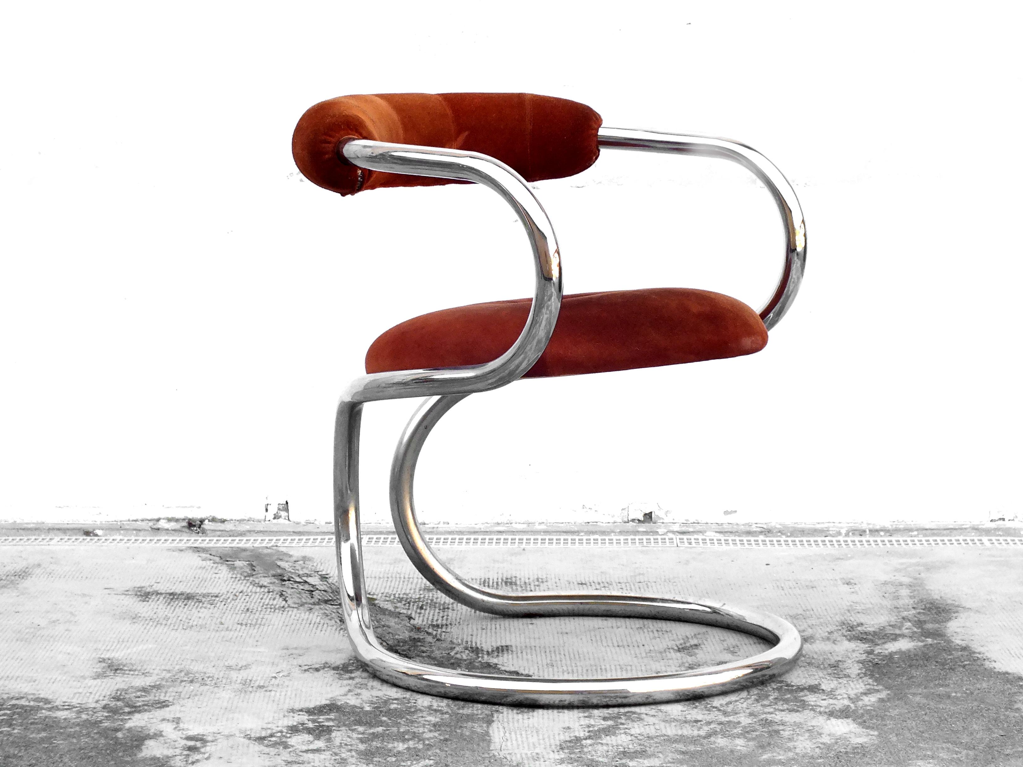 Late 20th Century Rudi Bonzanini Design, Tecnosalotto Italy, Italia, Set of 4 armchairs, year '70 For Sale