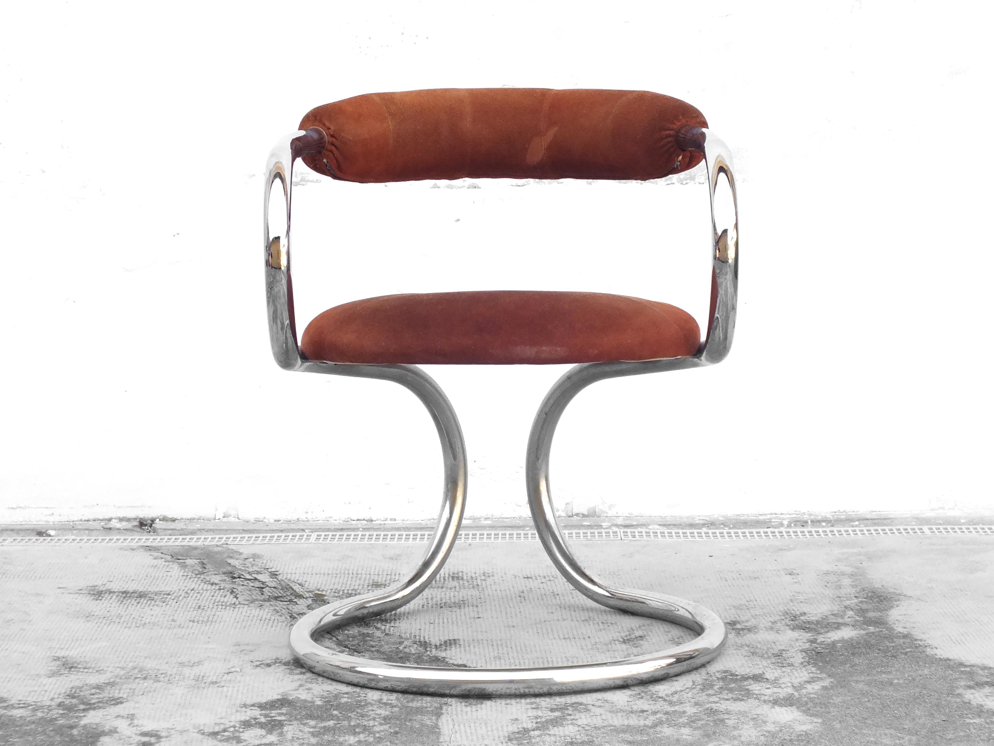 Rudi Bonzanini Design, Tecnosalotto Italy, Italia, Set of 4 armchairs, year '70 For Sale 1
