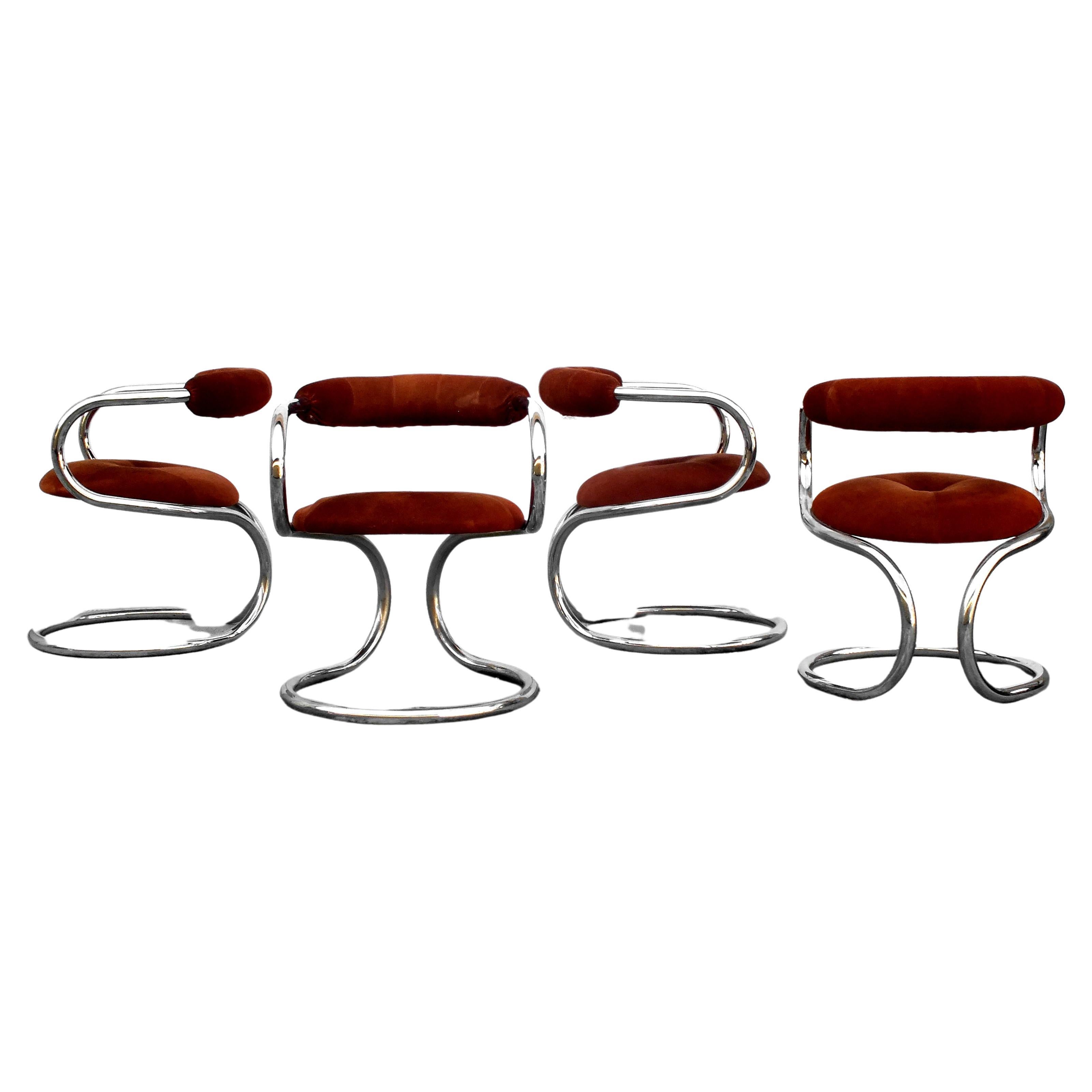 Rudi Bonzanini Design, Tecnosalotto Italia, Italia, Set di 4 poltrone, anno '70