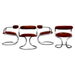 Rudi Bonzanini Design, Tecnosalotto Italia, Italia, Set di 4 poltrone, anno '70