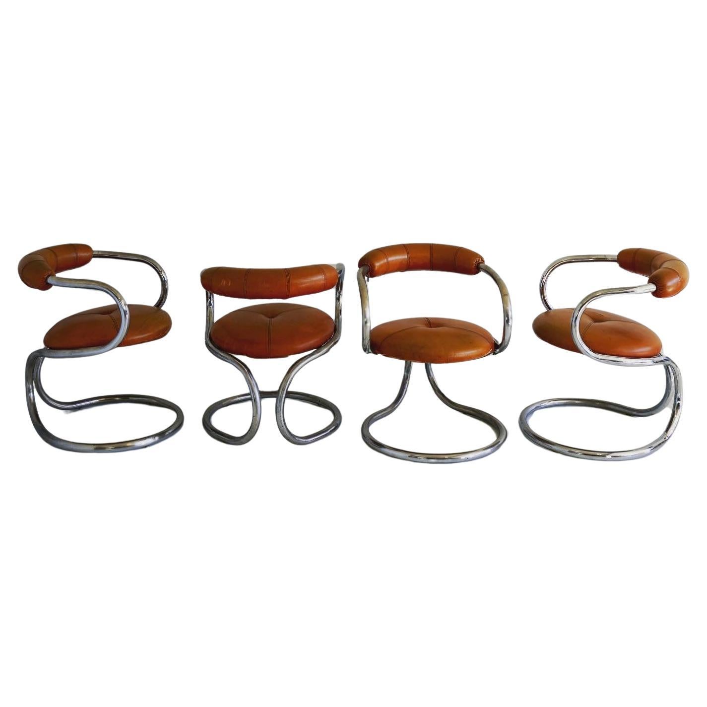Rudi Bonzanini Dining Chairs, Tecnosalotto, Set of 4
