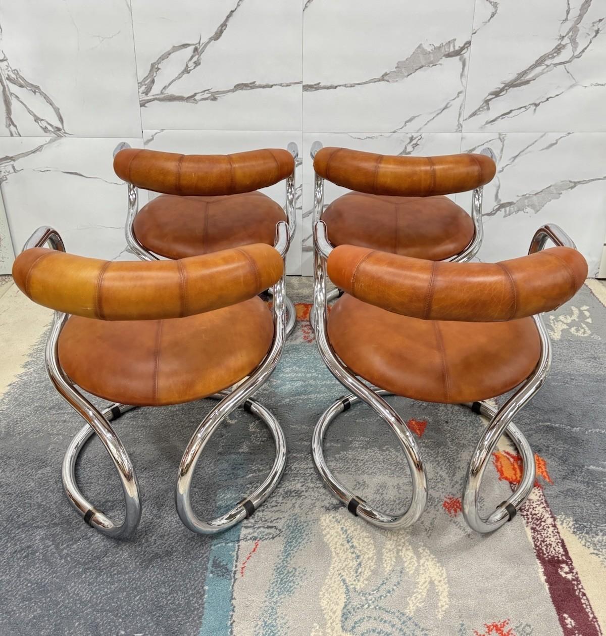 Rudi Bonzanini Tecnosalotto Tisch Set 4 Sessel Design 70er Jahre Modernismus im Angebot 3