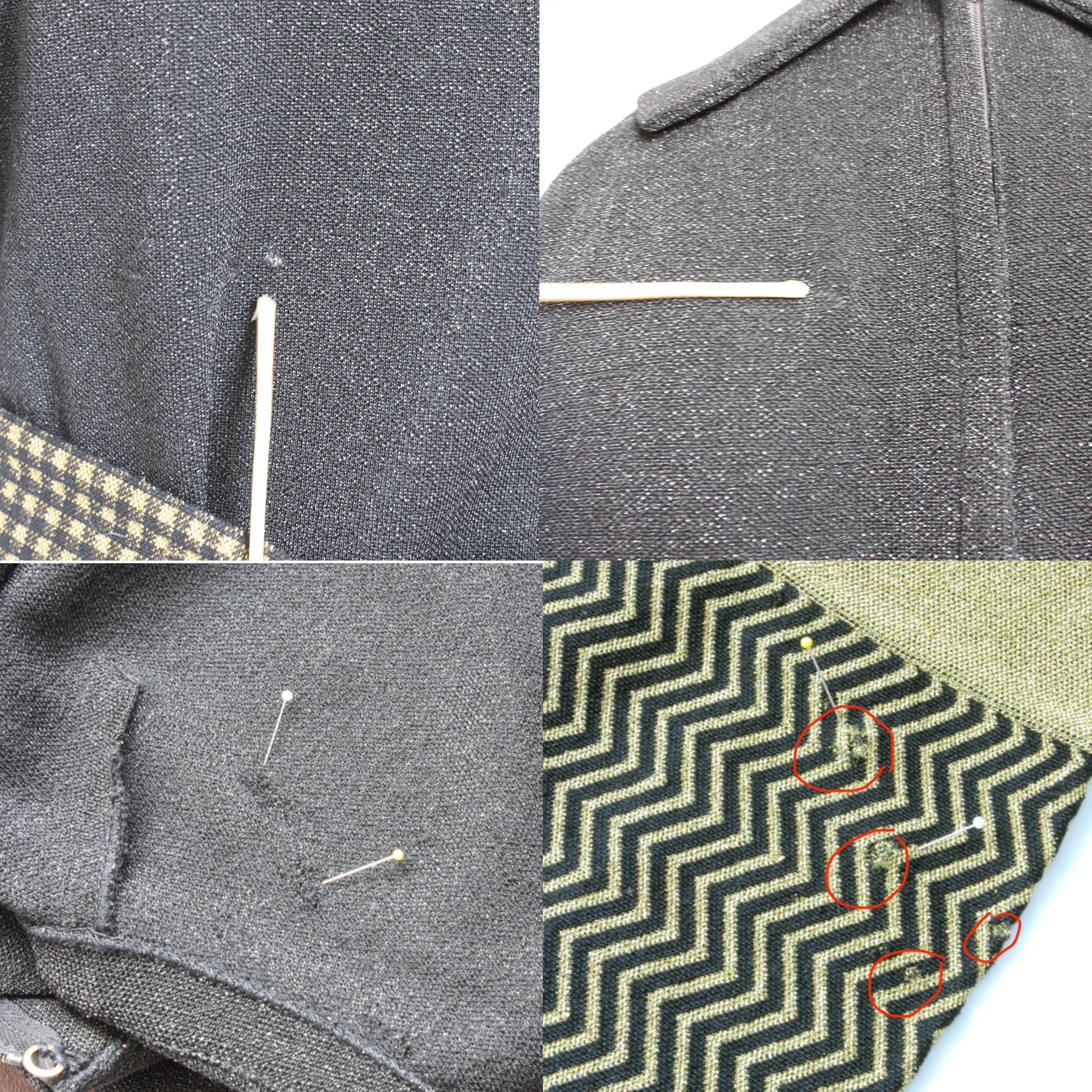 Rudi Gernreich 1970s Set di 3 pezzi in maglia metallica nera e oro Top, gonna e fusciacca in vendita 7