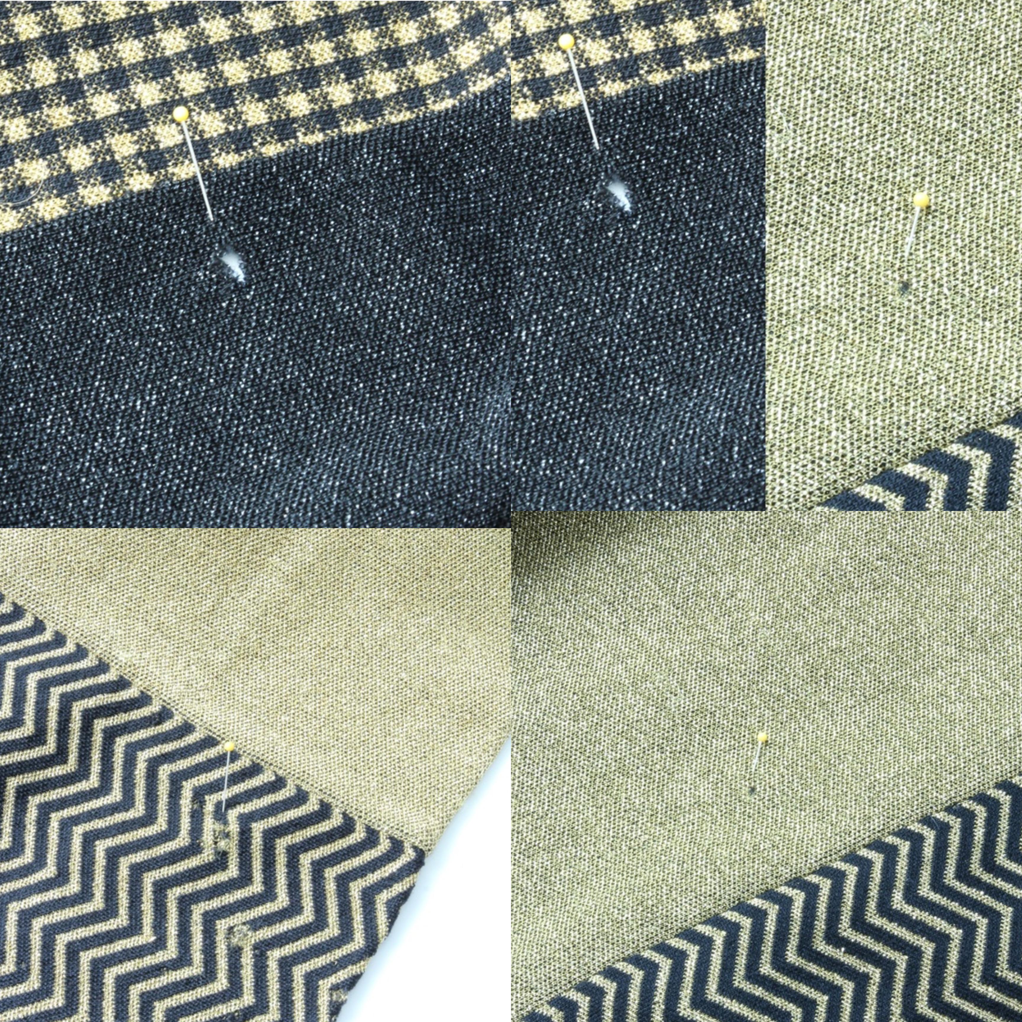 Rudi Gernreich 1970s Set di 3 pezzi in maglia metallica nera e oro Top, gonna e fusciacca in vendita 8