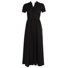Rudi Gernreich Harmon Knitwear Black Wool Knit Dress with Sheer Black Silk Back