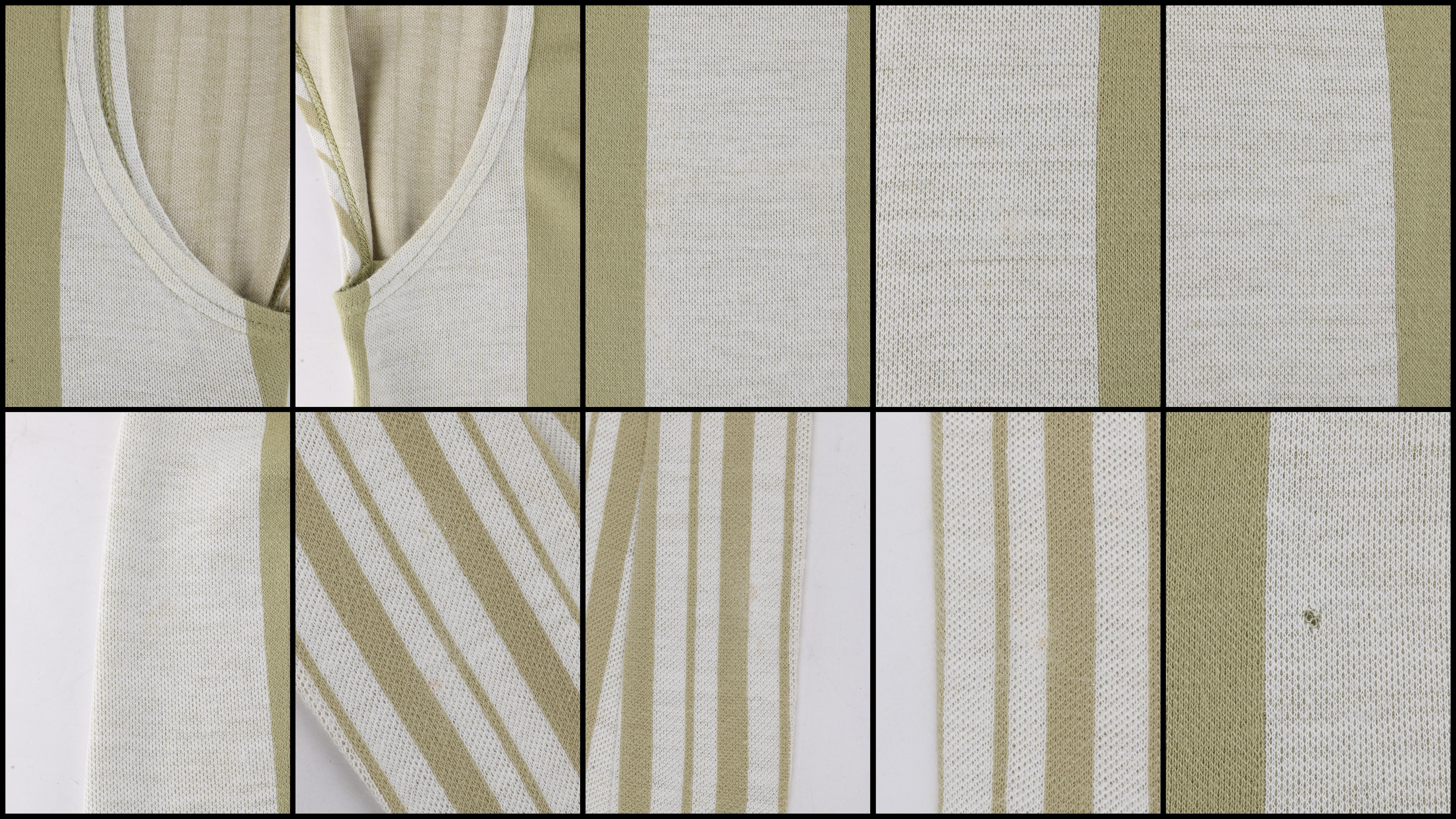 RUDI GERNREICH Harmon Knitwear c.1960’s Striped Trompe l' Oeil Wool Dress Shawl For Sale 3