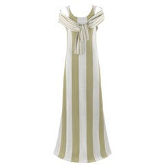 RUDI GERNREICH Harmon Knitwear c.1960’s Striped Trompe l' Oeil Wool Dress Shawl
